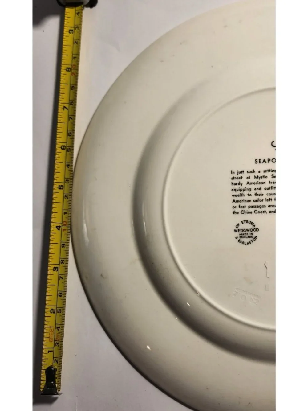 Wedgwood Plate Seaport Street Mystic 10.5